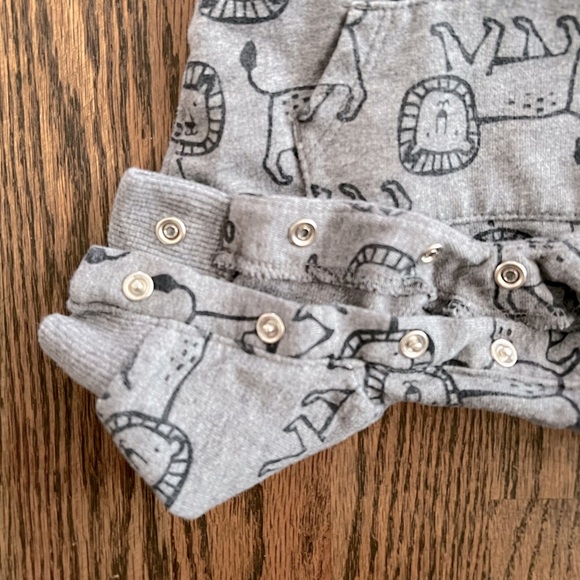 EUC Carter's 2-Piece Lion Print Tee & Overall Set - Gray/Burnt Orange - Newborn - Picture 14 of 16